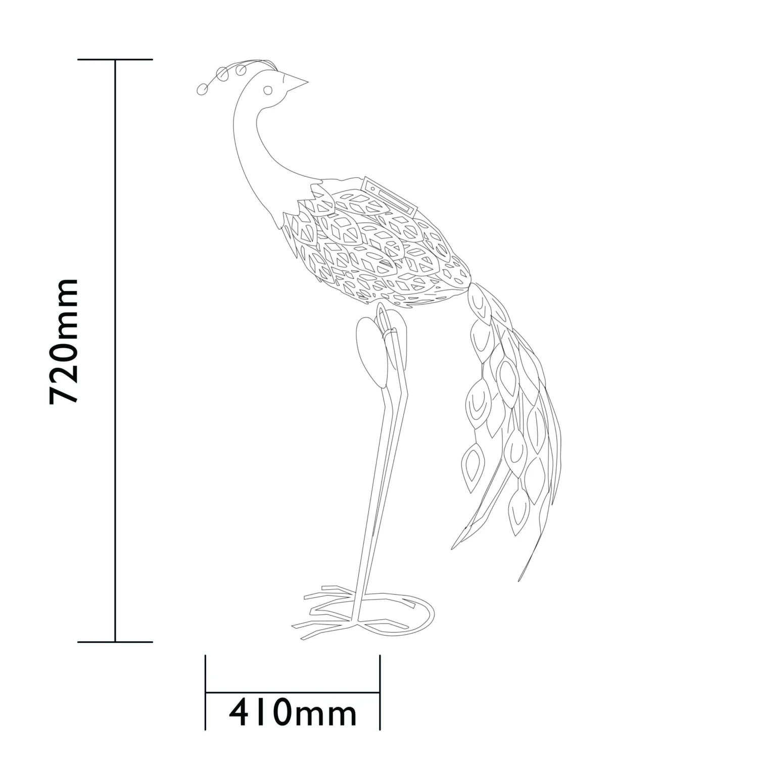 Luxform Solar Dierlamp Pauw Groot - Afbeelding 2