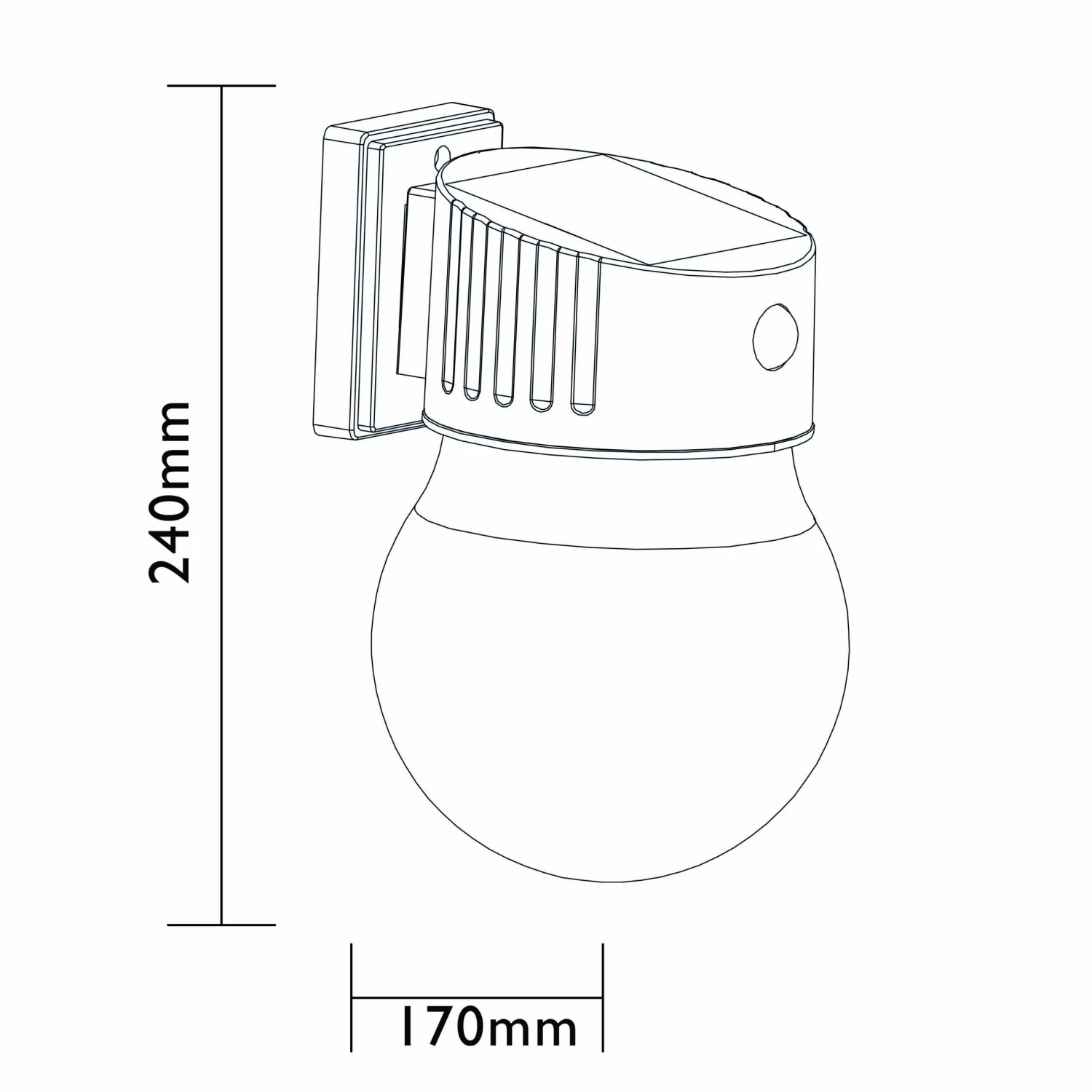 Luxform Intelligent Solar Nice 300 Lumen Wandlamp - Afbeelding 2