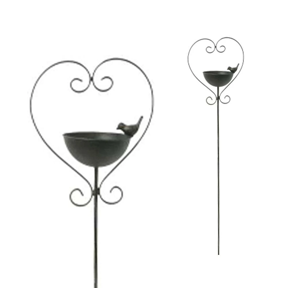 Vogelbad Hart Op Prikker 140 Cm Metaal