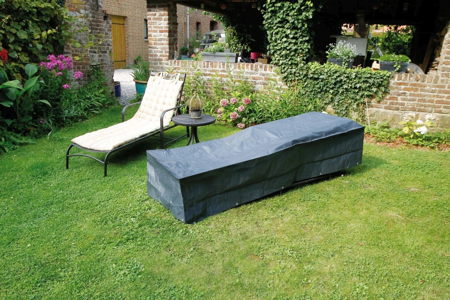Nature Beschermhoes Ligbed Grijs H40x205x78cm