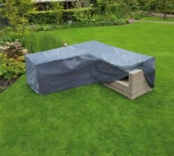 Nature Beschermhoes Loungeset Grijs L-Vorm H90 X 250 X 90 Cm