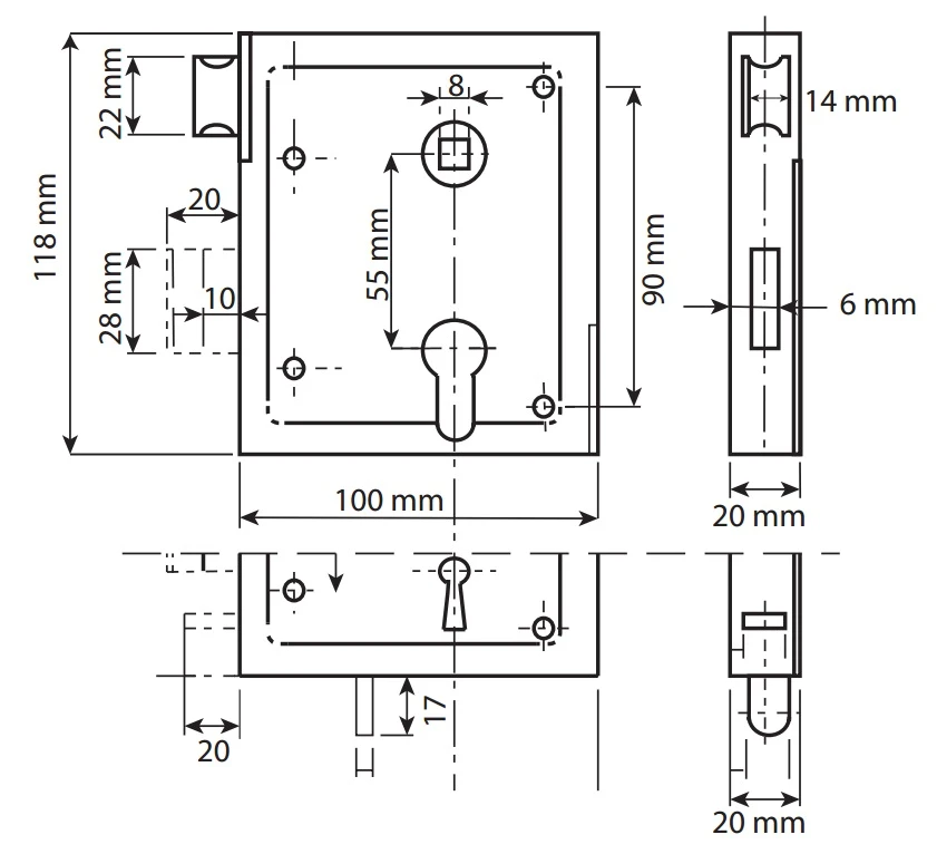 DX Poortslot BB Met Dagschoot