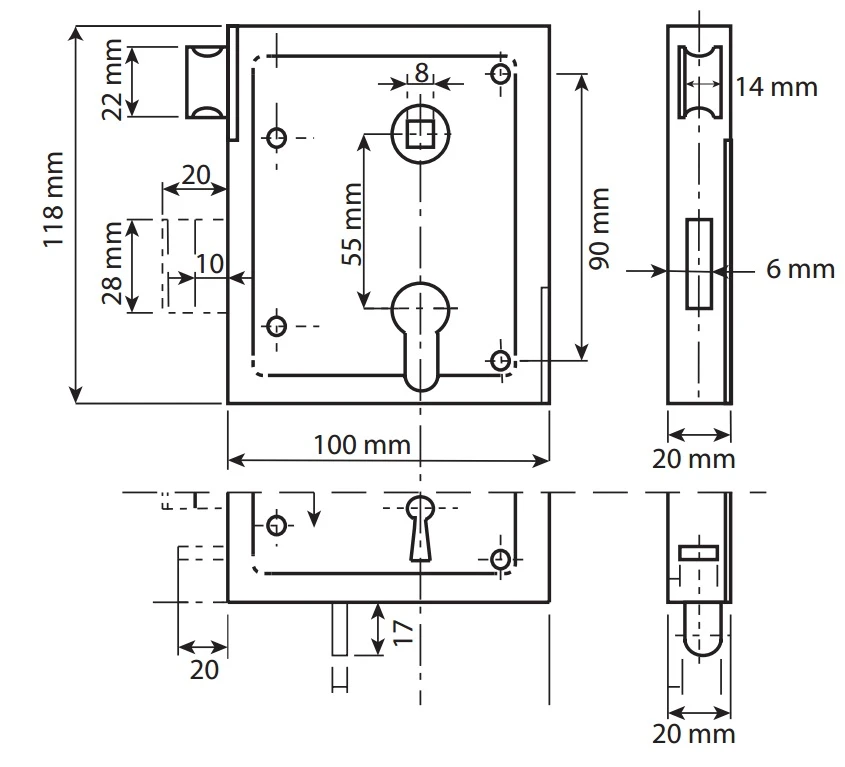DX Poortslot PC Met Dagschoot - Afbeelding 2