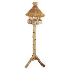 Esschert Voedertafel Rond Op Paal Berken