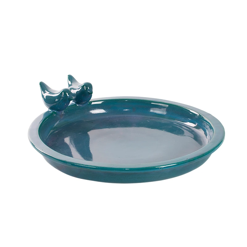 Esschert Vogelbad Keramiek Rond Petrol L - Afbeelding 9