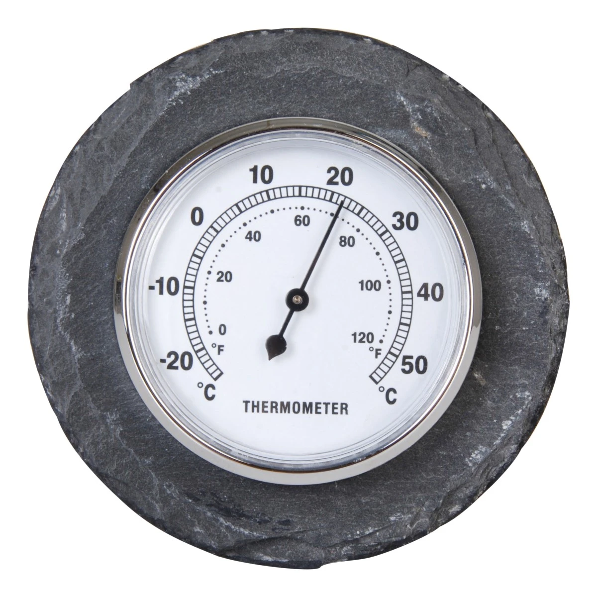 Esschert Thermometer Leisteen Rond