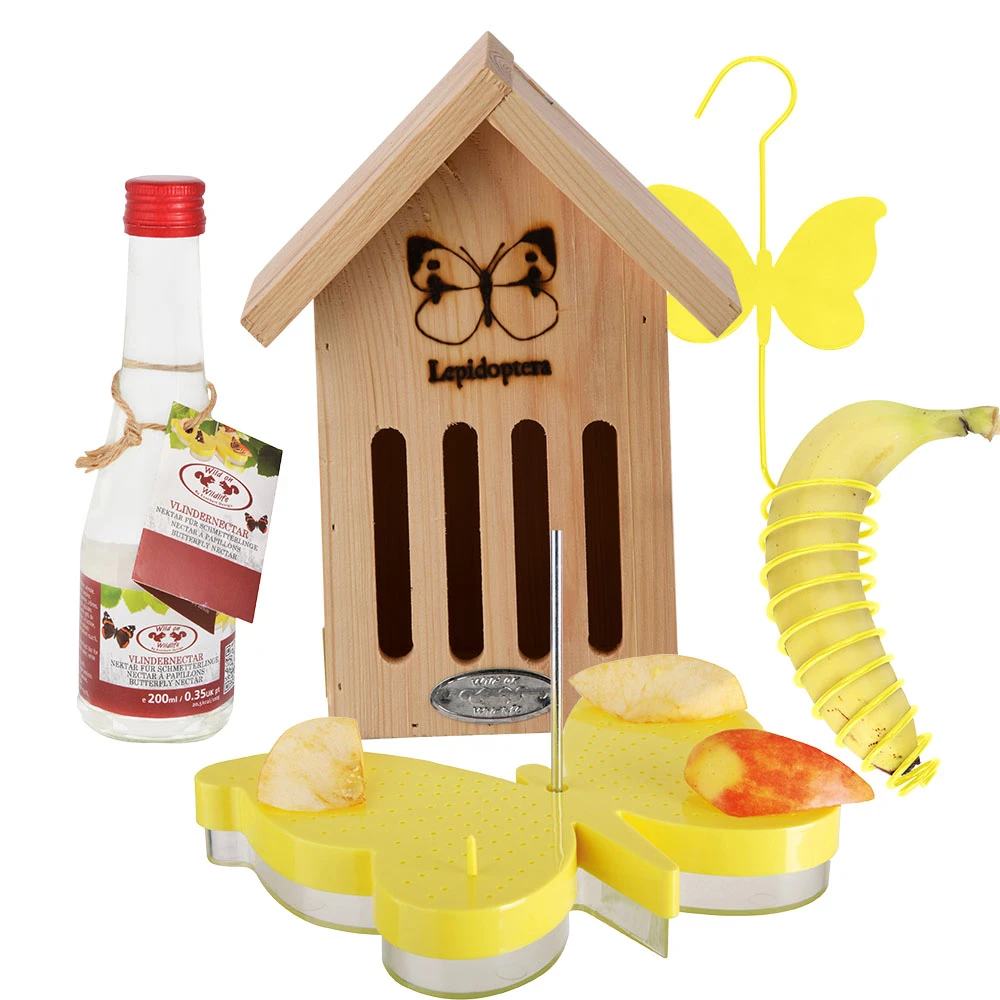 Esschert Insectenhotel Vlinderkast Set Met Nectar Voederschaal En Voederhouder