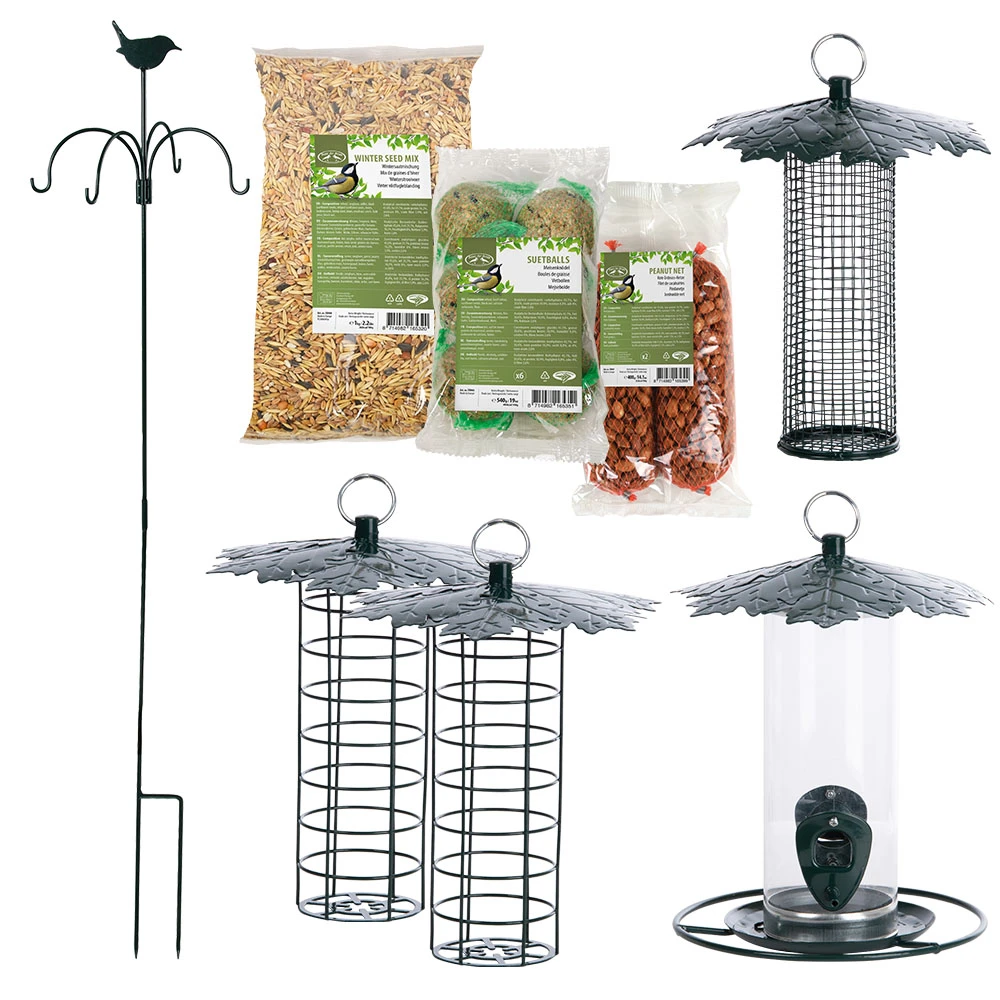 Esschert Vogelvoederhanger Met Stalen Huisjes En Voer - Afbeelding 2