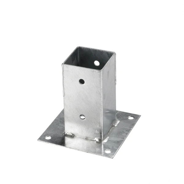 Waelbers Paalhouder Op Plaat Verzinkt 121 X 121 X 150 Mm