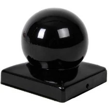 Waelbers Paalornament Met Kogel Aluminium Zwart 91 X 91 Mm